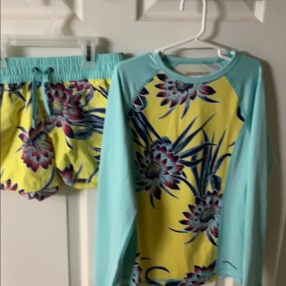 Patagonia Girls SPF shirt and shorts